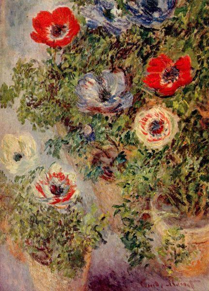 Claude Monet Still Life with Anemones China oil painting art